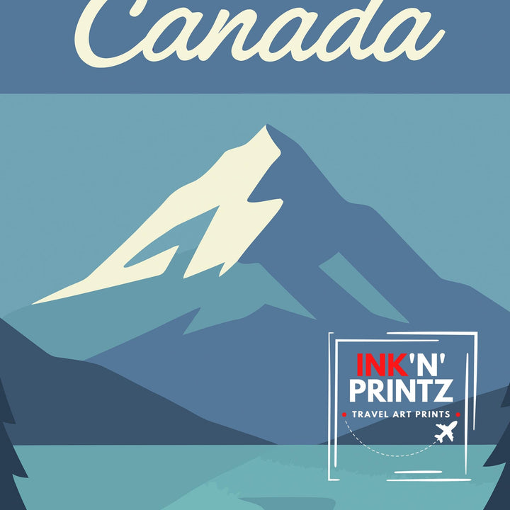 Banff Canada Vintage Travel Poster Banff Art Canadian Mountain Print Scenic Wilderness Decor Gift for Canada Lovers Wanderlust Art