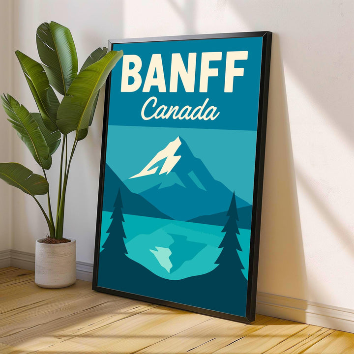Banff Canada Vintage Travel Poster Banff Art Canadian Mountain Print Scenic Wilderness Decor Gift for Canada Lovers Wanderlust Art