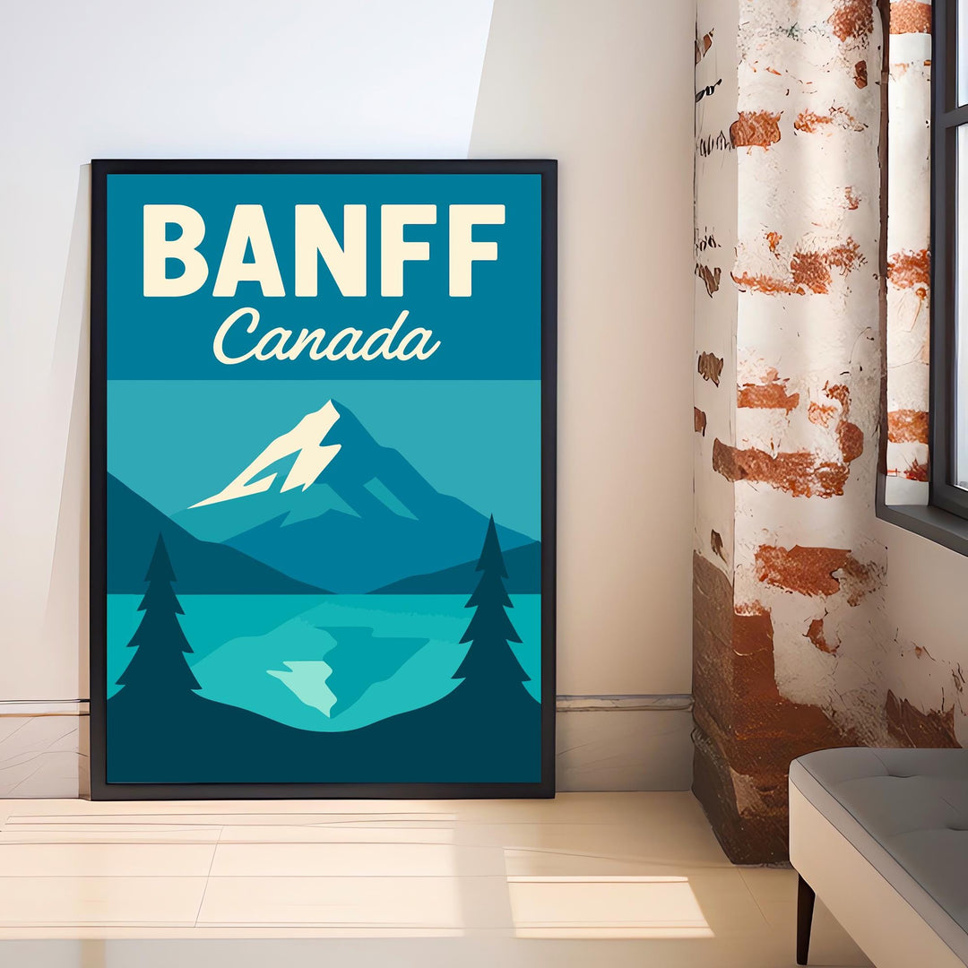 Banff Canada Vintage Travel Poster Banff Art Canadian Mountain Print Scenic Wilderness Decor Gift for Canada Lovers Wanderlust Art