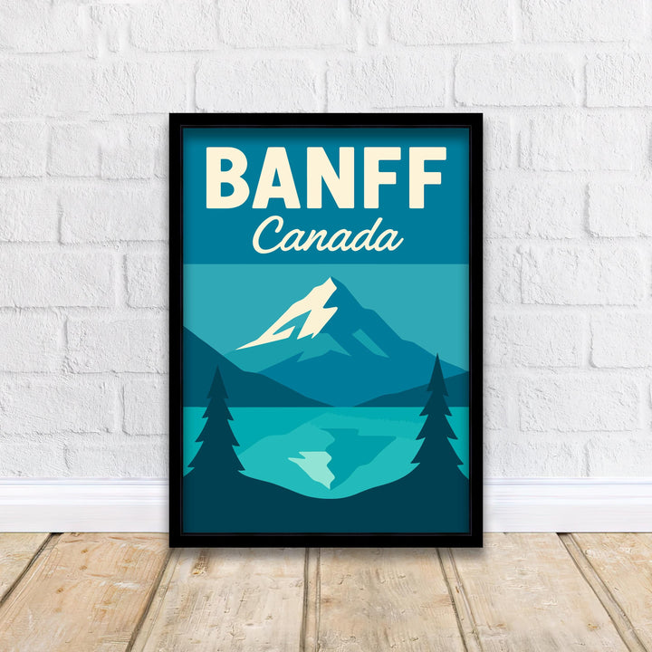 Banff Canada Vintage Travel Poster Banff Art Canadian Mountain Print Scenic Wilderness Decor Gift for Canada Lovers Wanderlust Art