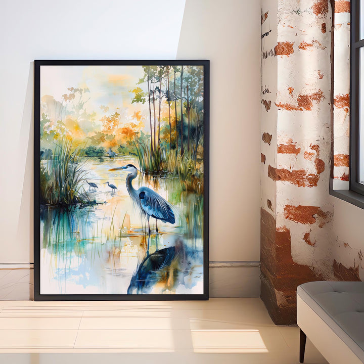 Everglades Florida Watercolor Art Print, Alligator Nature Painting, Florida Wildlife Wall Decor, Travel Gift