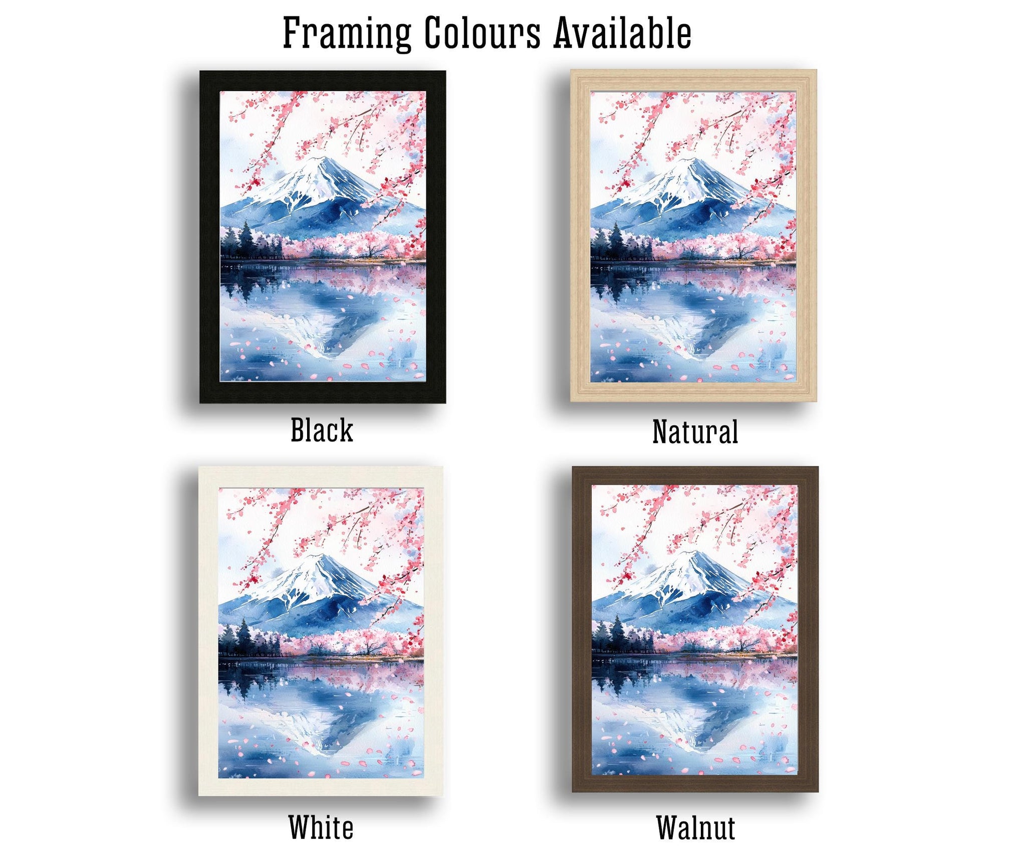 Mount Fuji Watercolor Art Print, Japan Painting, Volcano Wall Decor, Japanese Travel Gift