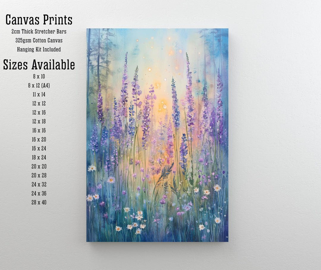 Wildflowers in the Enchanted Forest Watercolor Print Cottagecore Decor Dark Academia Art Enchanted Forest Illustration