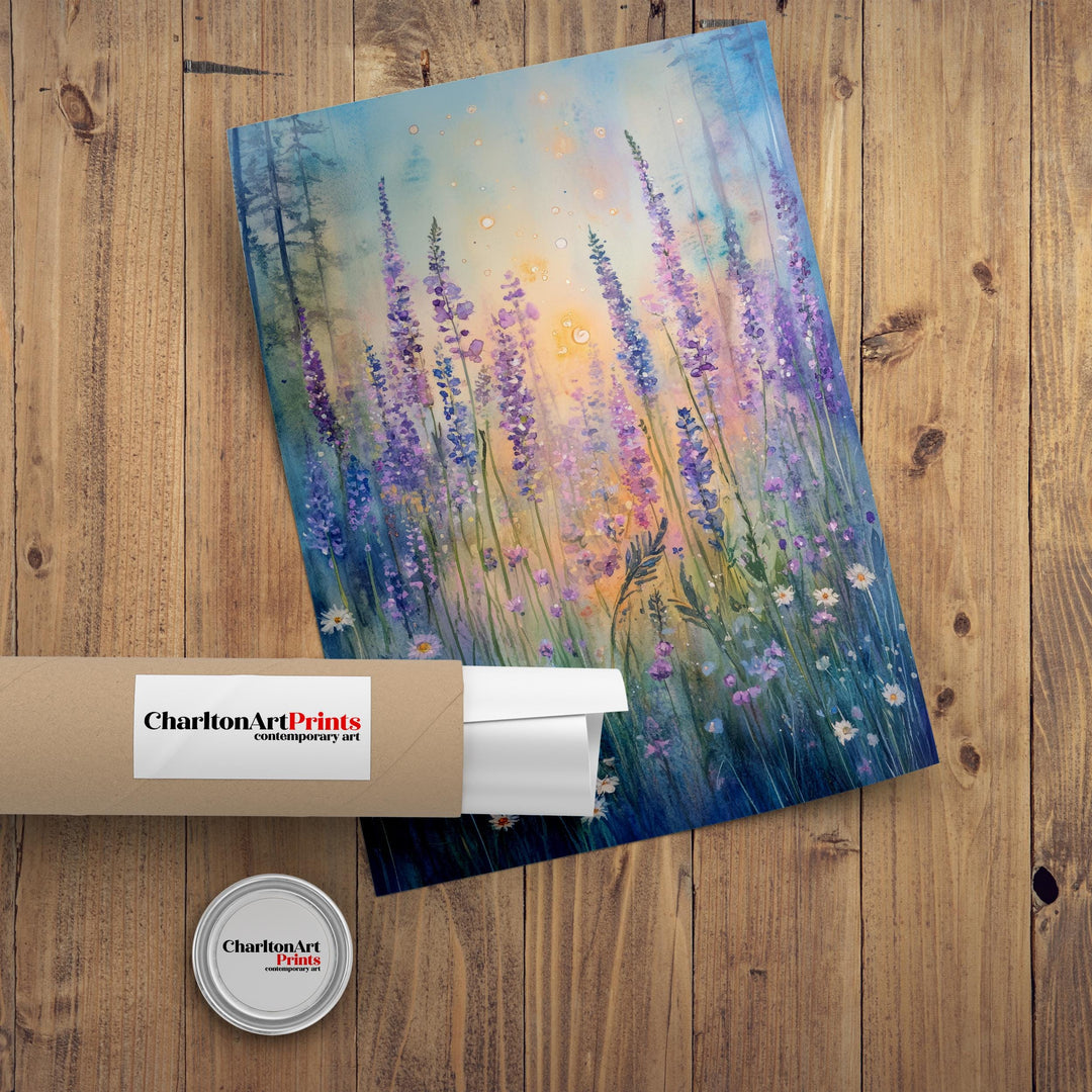Wildflowers in the Enchanted Forest Watercolor Print Cottagecore Decor Dark Academia Art Enchanted Forest Illustration