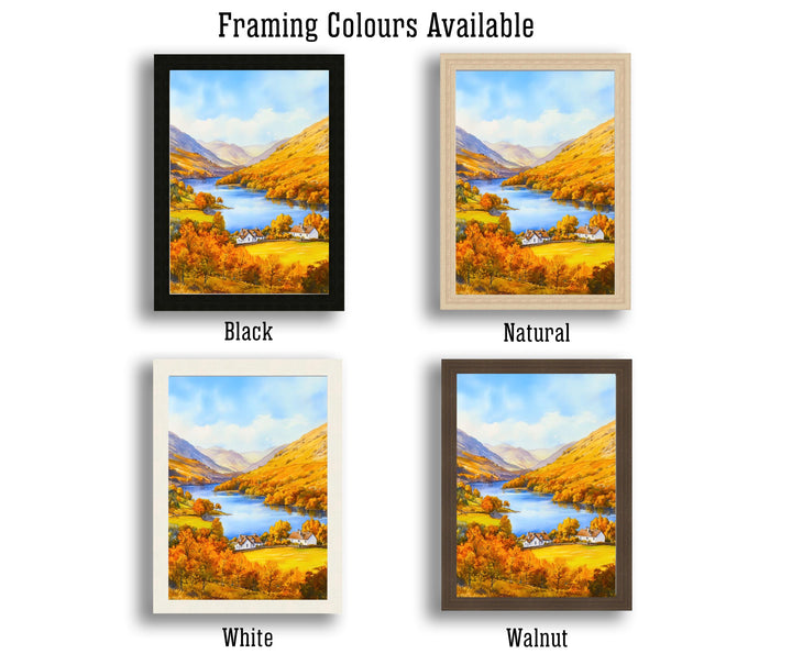 Grasmere Lake District Travel Poster Print English Countryside Wall Art Scenic Landscape Decor Gift