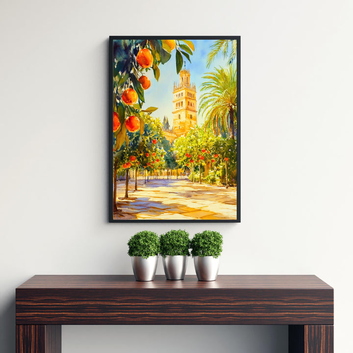 Seville Spain Travel Poster Print Andalusia Wall Art Spanish City Decor European Architecture Gift