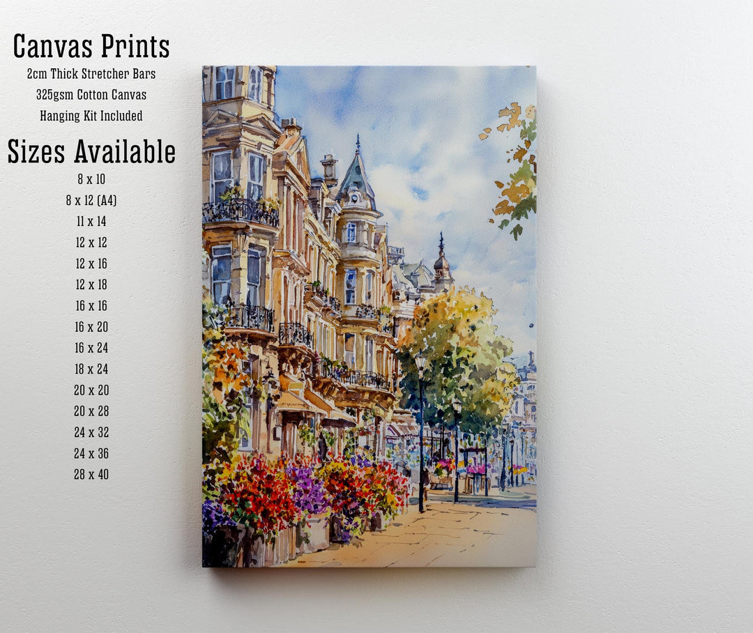 Harrogate Watercolor Painting Yorkshire Town Art Harrogate Print Scenic English Gardens Decor Gift for Wanderlust Lovers