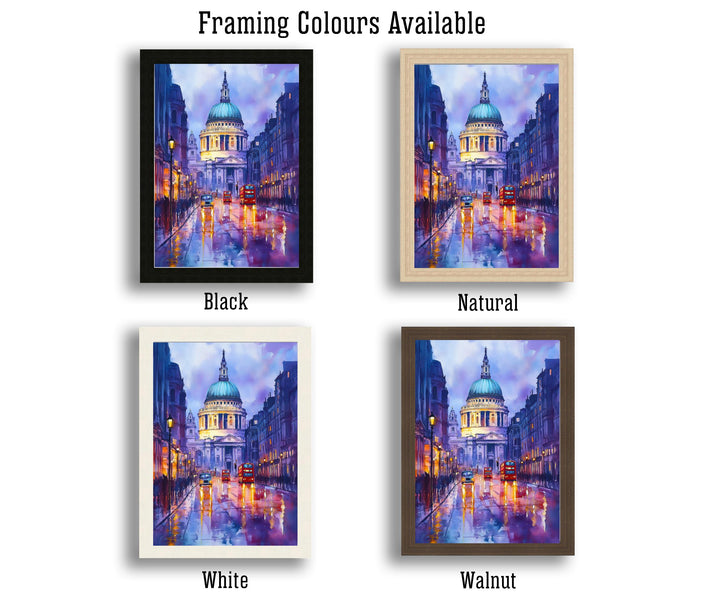 St Pauls Cathedral London Travel Poster Print England Wall Art British Landmark Decor Gift
