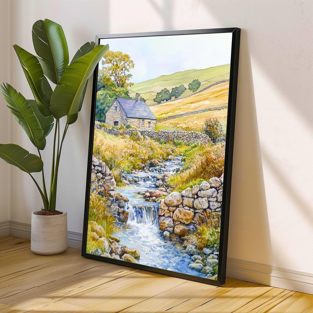 Yorkshire Dales Watercolor Travel Print Wall Decor Wall Art Yorkshire Landscape Wall Hanging Home Décor English Countryside Gift Art Lovers