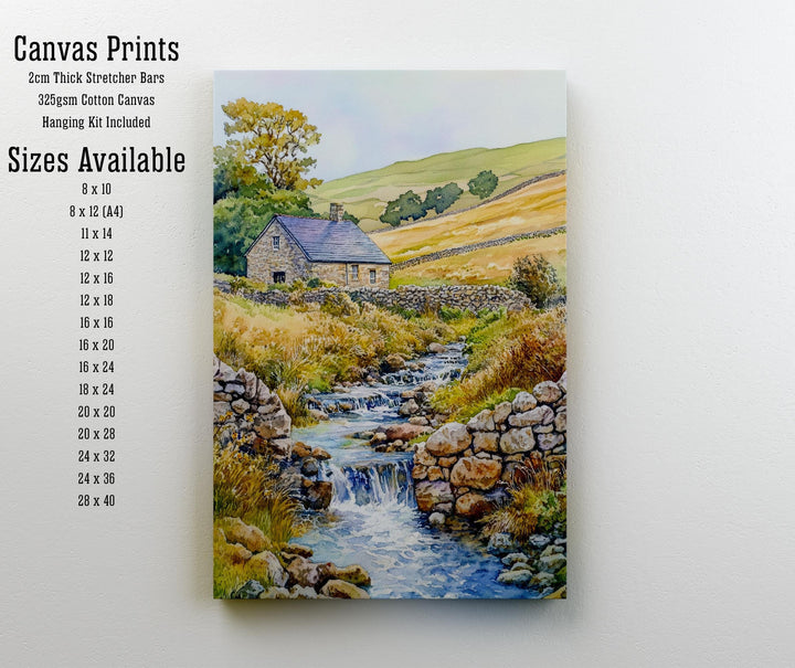 Yorkshire Dales Watercolor Travel Print Wall Decor Wall Art Yorkshire Landscape Wall Hanging Home Décor English Countryside Gift Art Lovers