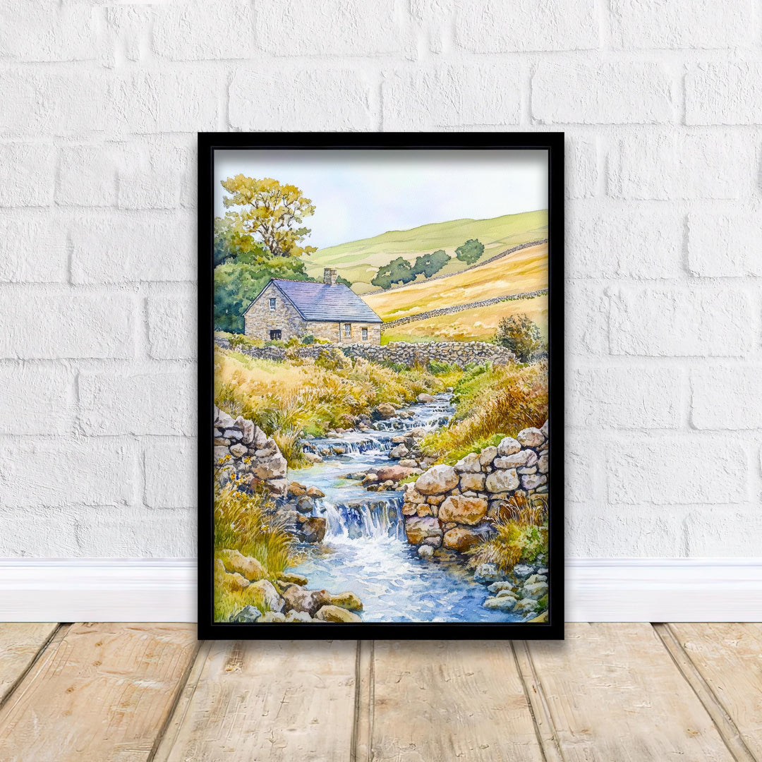 Yorkshire Dales Watercolor Travel Print Wall Decor Wall Art Yorkshire Landscape Wall Hanging Home Décor English Countryside Gift Art Lovers
