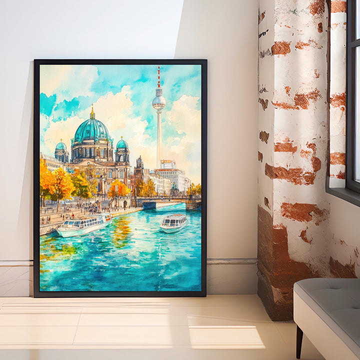 Berlin Germany Travel Poster Print European City Wall Art German Landmark Decor Gift