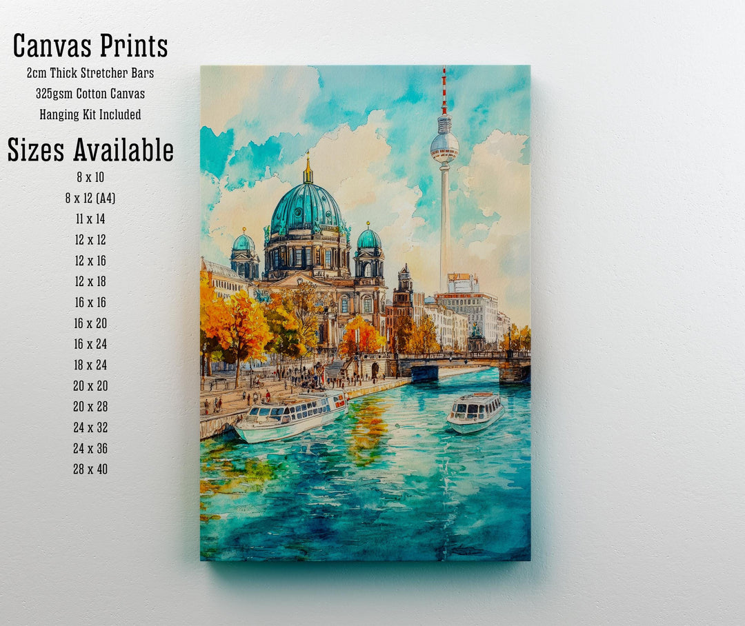Berlin Germany Travel Poster Print European City Wall Art German Landmark Decor Gift
