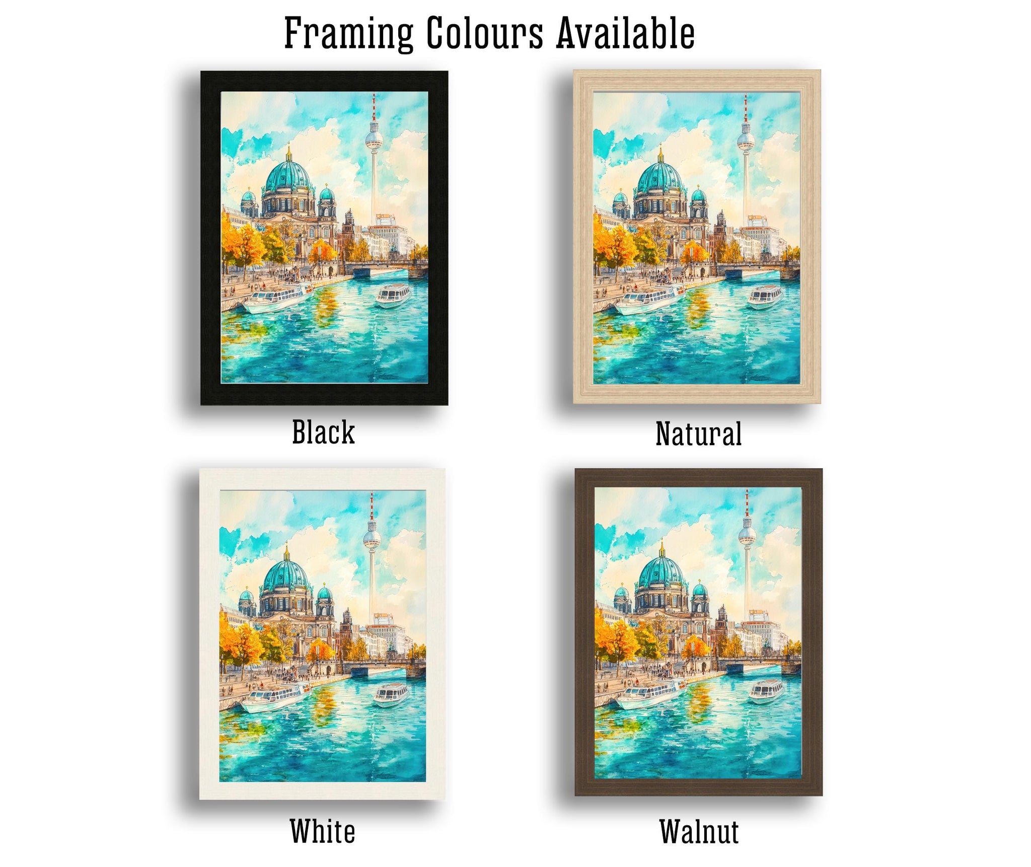 Berlin Germany Travel Poster Print European City Wall Art German Landmark Decor Gift