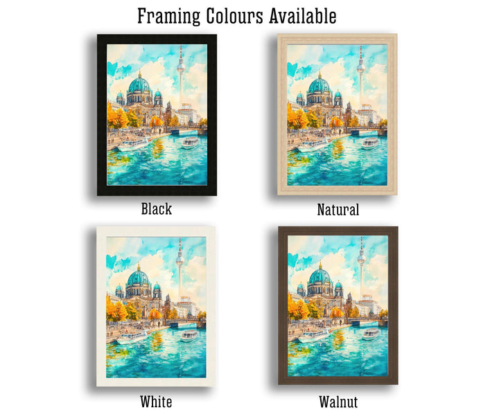 Berlin Germany Travel Poster Print European City Wall Art German Landmark Decor Gift