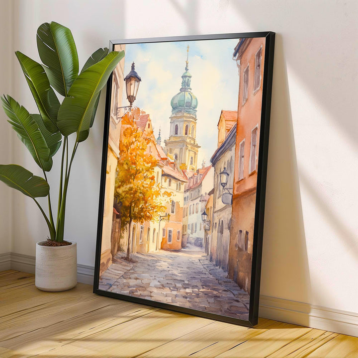 Copenhagen Denmark Travel Poster Print Scandinavian City Wall Art Nyhavn Harbour Decor Gift for Europe Lovers and Nordic Architecture