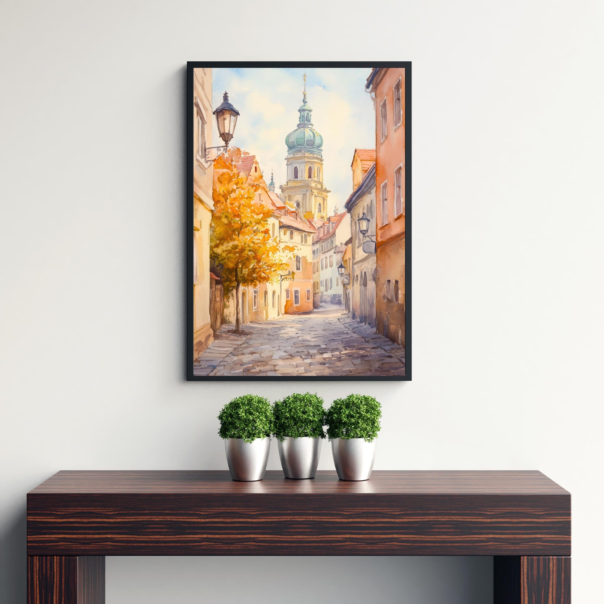 Copenhagen Denmark Travel Poster Print Scandinavian City Wall Art Nyhavn Harbour Decor Gift for Europe Lovers and Nordic Architecture