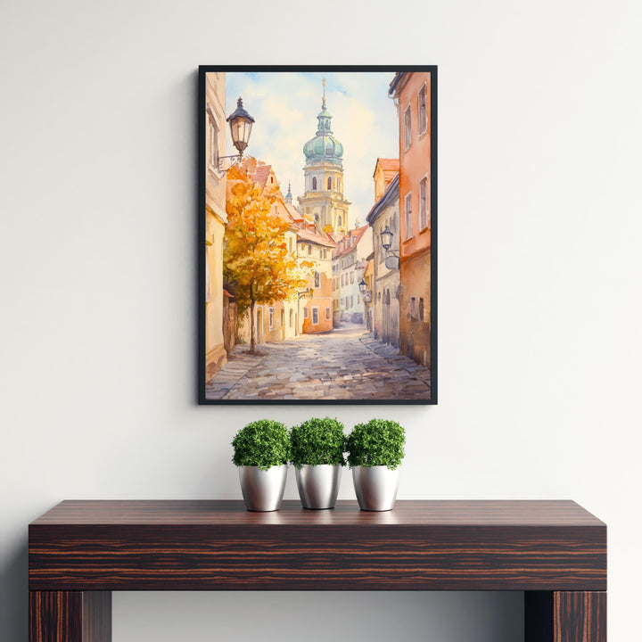 Copenhagen Denmark Travel Poster Print Scandinavian City Wall Art Nyhavn Harbour Decor Gift for Europe Lovers and Nordic Architecture