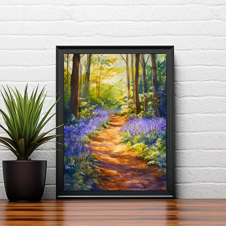 Forest of Dean England Travel Poster Print Gloucestershire Wall Art Countryside Decor Gift for UK Nature Lovers and Woodland Landscape Fans