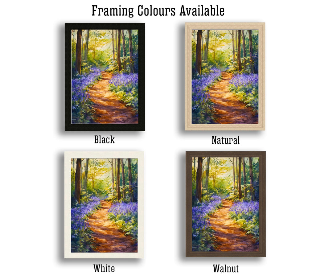 Forest of Dean England Travel Poster Print Gloucestershire Wall Art Countryside Decor Gift for UK Nature Lovers and Woodland Landscape Fans