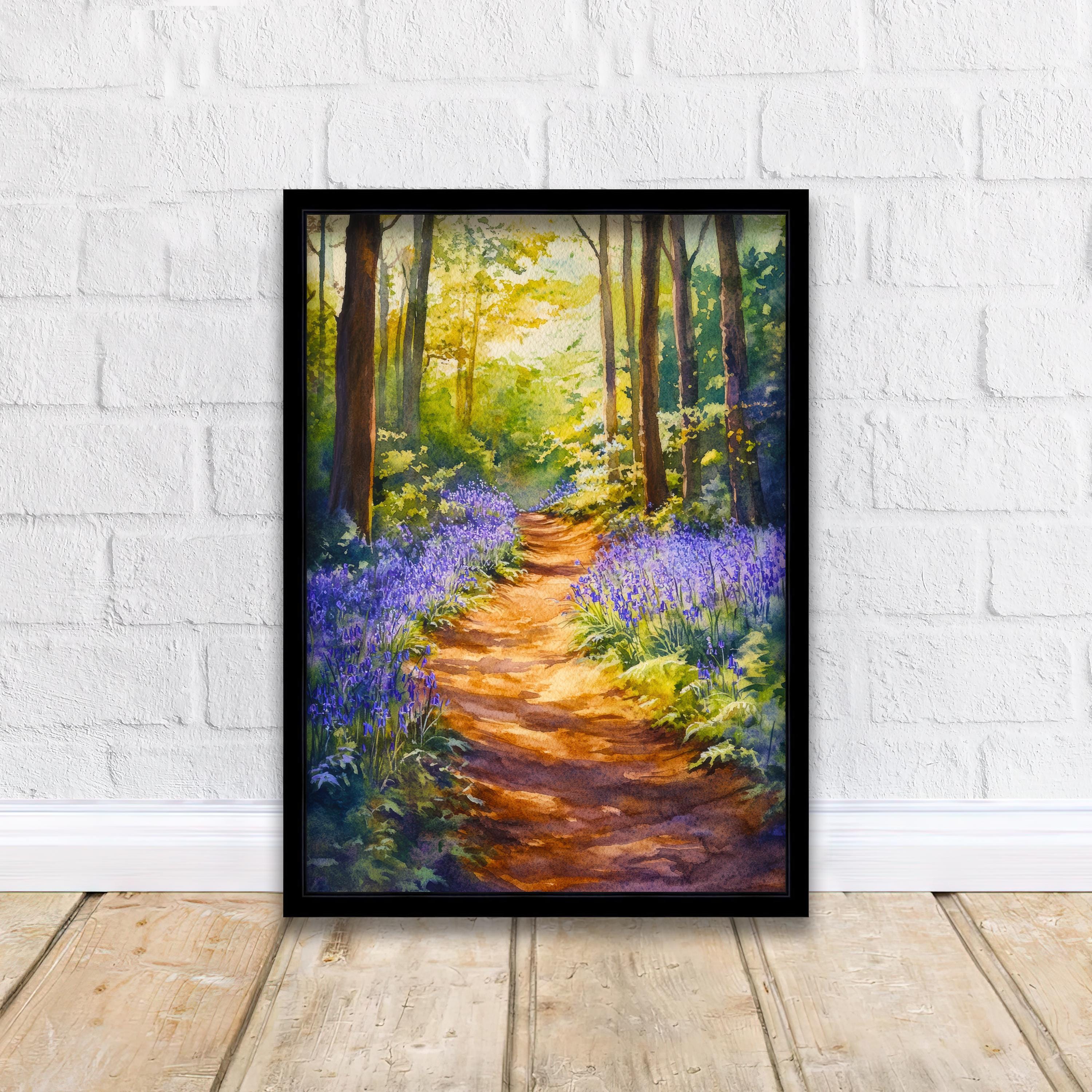 Forest of Dean England Travel Poster Print Gloucestershire Wall Art Countryside Decor Gift for UK Nature Lovers and Woodland Landscape Fans
