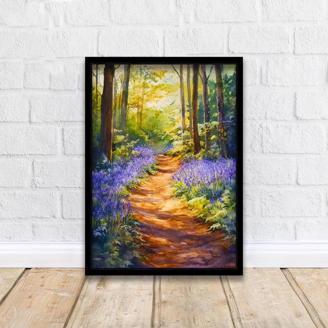 Forest of Dean England Travel Poster Print Gloucestershire Wall Art Countryside Decor Gift for UK Nature Lovers and Woodland Landscape Fans