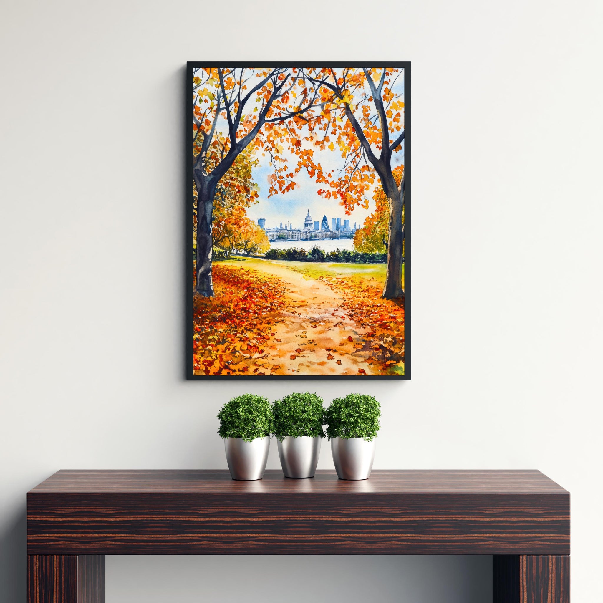 Greenwich Park London Travel Poster Print England Wall Art Royal Observatory Decor Gift for UK City Lovers and Historic Landmark Enthusiasts