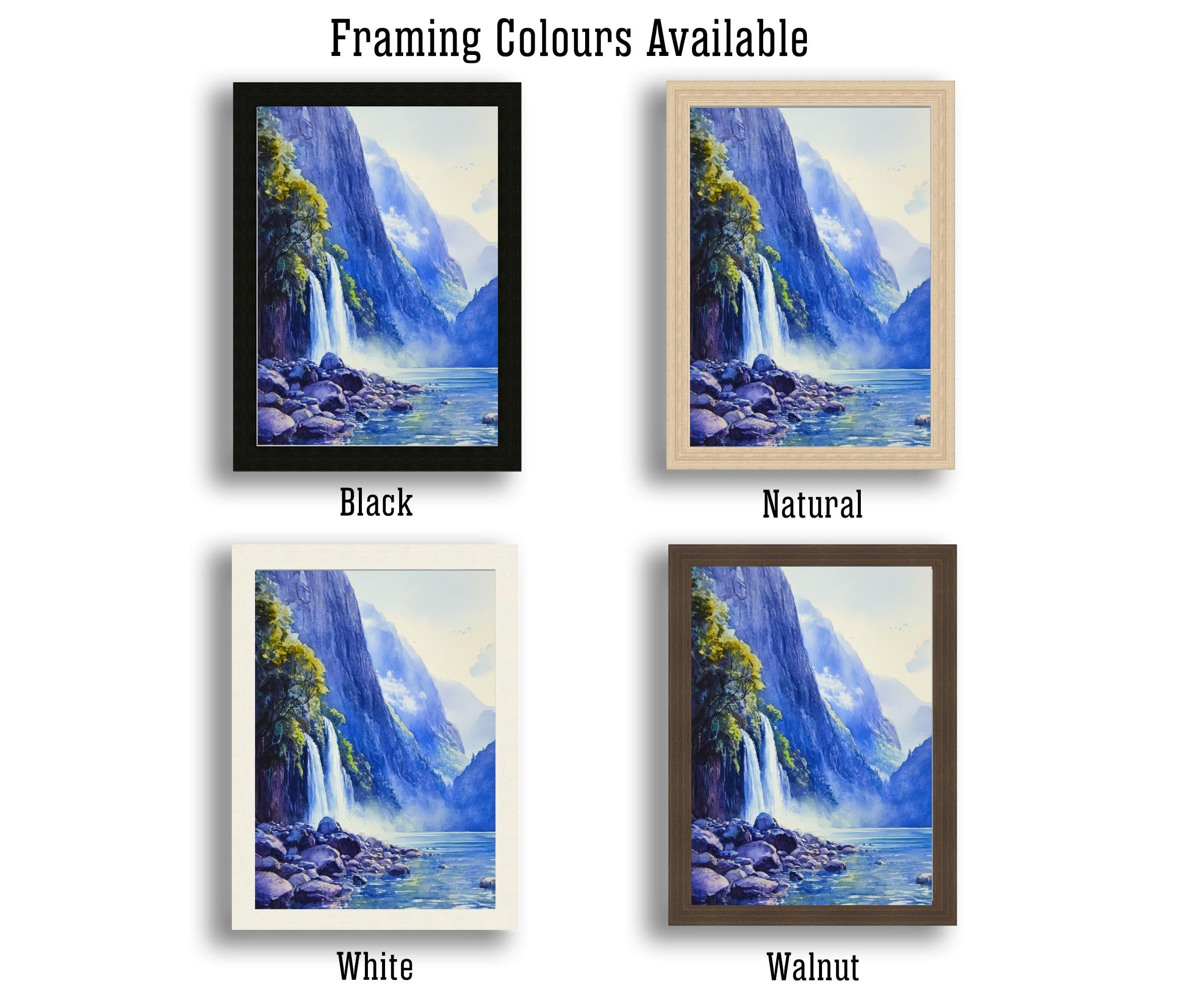 Milford Sound New Zealand Travel Poster Print Fiordland Wall Art Scenic Coastal Landscape Decor Gift for Nature Lovers and Adventure