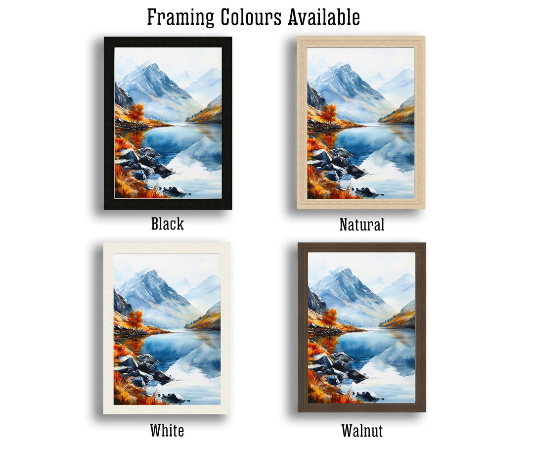Snowdonia Wales Travel Poster Print National Park Wall Art Scenic Mountain Landscape Decor Gift for UK Nature Lovers and Hiking Enthusiasts