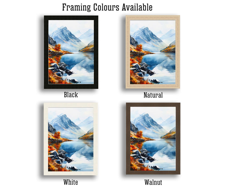 Snowdonia Wales Travel Poster Print National Park Wall Art Scenic Mountain Landscape Decor Gift for UK Nature Lovers and Hiking Enthusiasts
