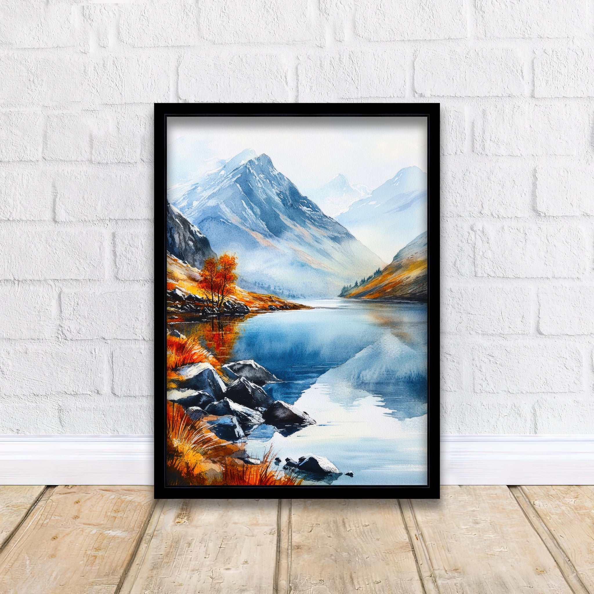 Snowdonia Wales Travel Poster Print National Park Wall Art Scenic Mountain Landscape Decor Gift for UK Nature Lovers and Hiking Enthusiasts