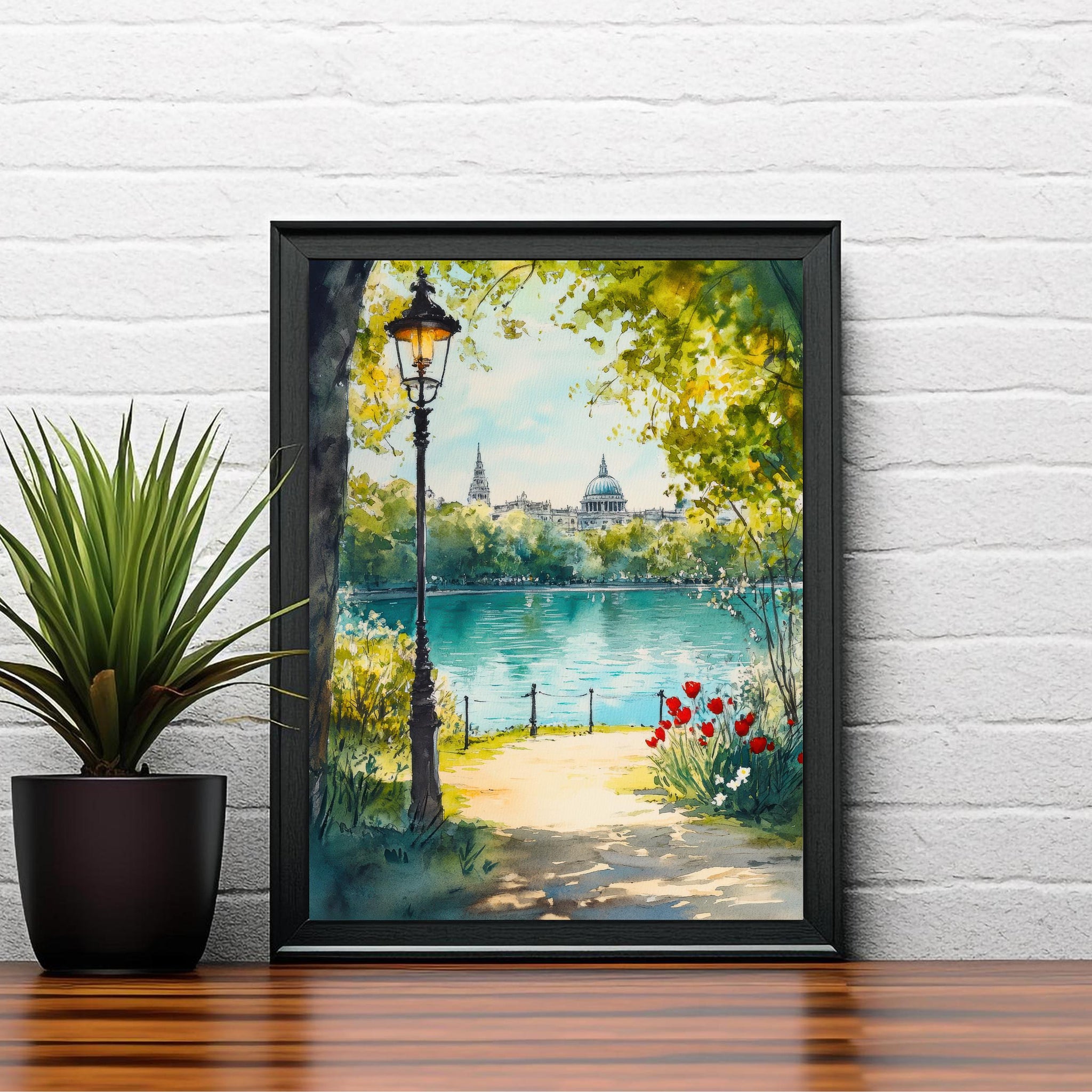 Victoria Park London Travel Poster Print England Wall Art East London Decor Gift for UK City Lovers and Historic British Landscape