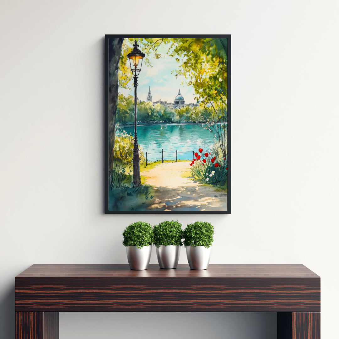 Victoria Park London Travel Poster Print England Wall Art East London Decor Gift for UK City Lovers and Historic British Landscape