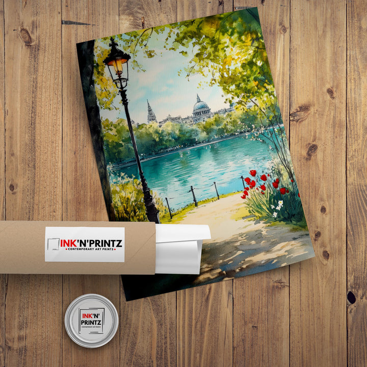 Victoria Park London Travel Poster Print England Wall Art East London Decor Gift for UK City Lovers and Historic British Landscape