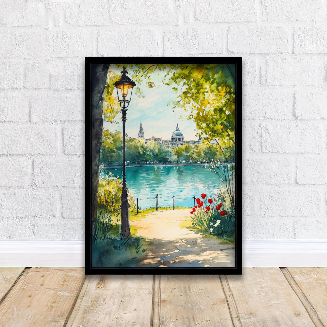 Victoria Park London Travel Poster Print England Wall Art East London Decor Gift for UK City Lovers and Historic British Landscape