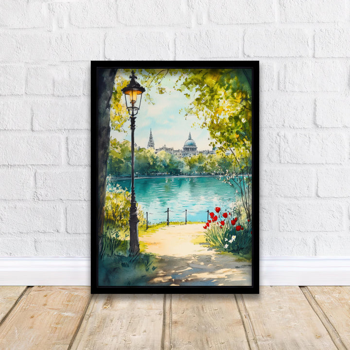 Victoria Park London Travel Poster Print England Wall Art East London Decor Gift for UK City Lovers and Historic British Landscape