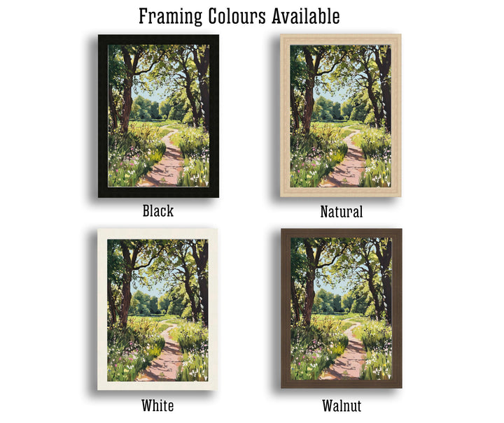 Hampstead Heath Watercolor Painting London Park Art Print Hampstead Heath Pond Scenic Wall Decor Gift for London Lovers