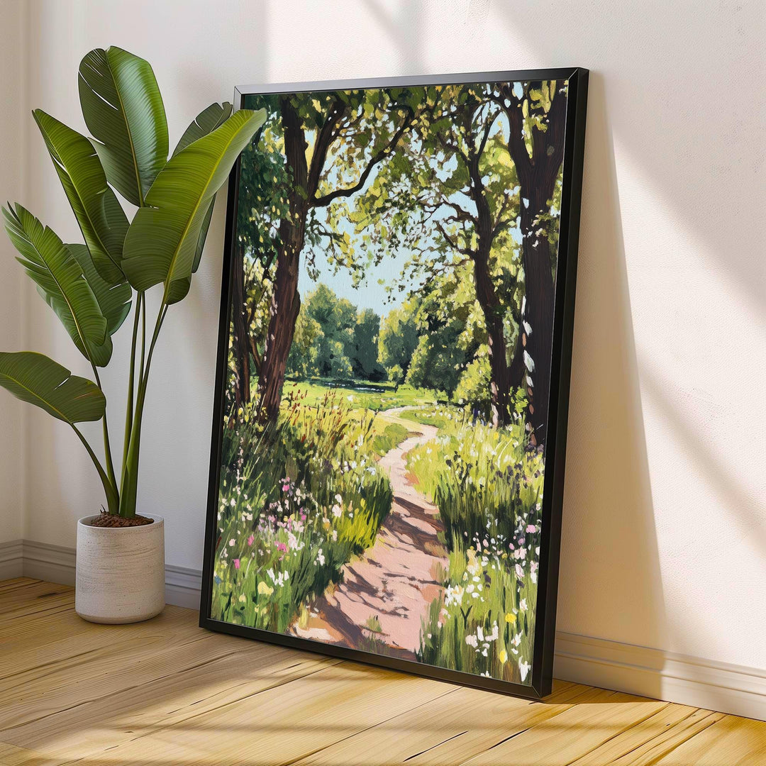 Hampstead Heath Watercolor Painting London Park Art Print Hampstead Heath Pond Scenic Wall Decor Gift for London Lovers