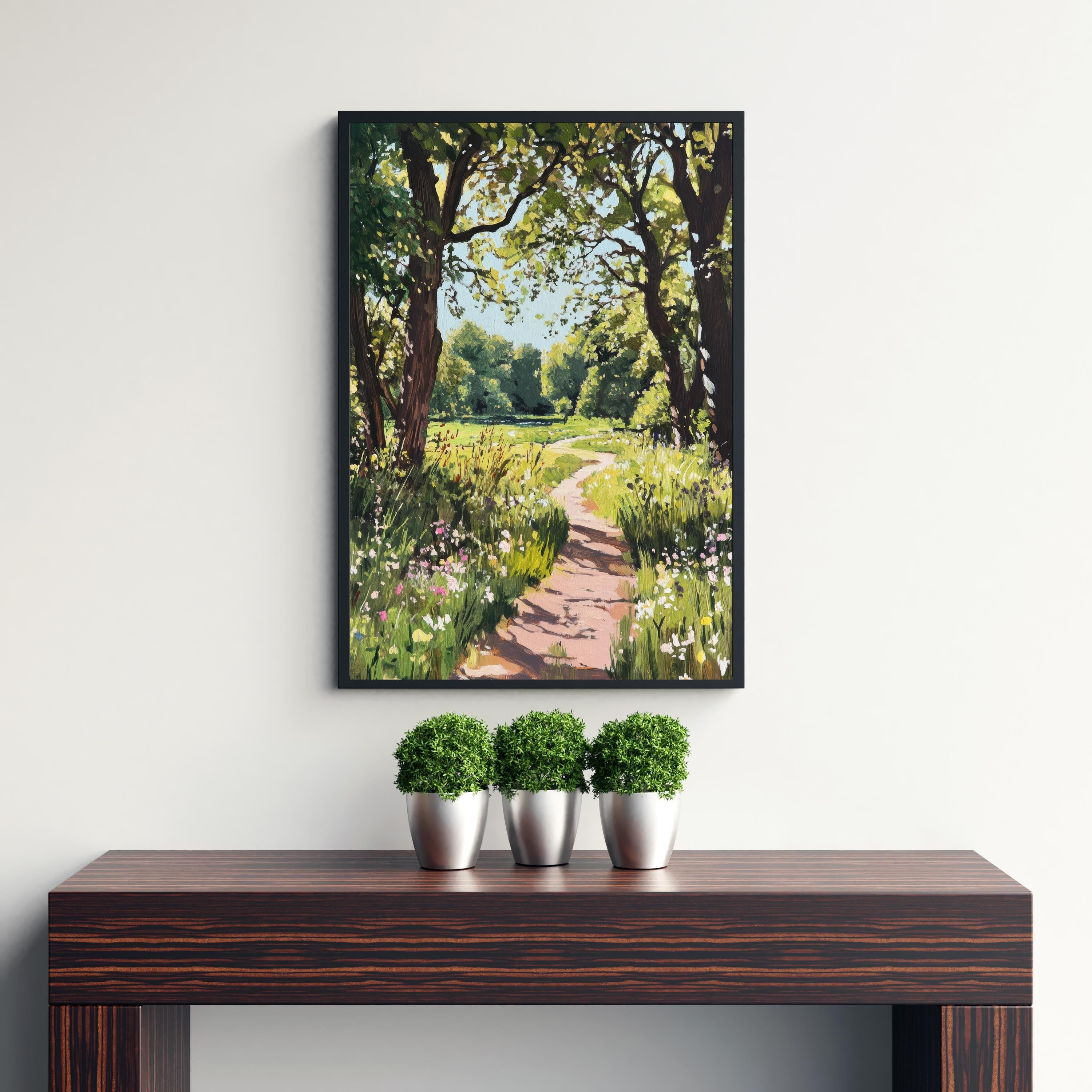 Hampstead Heath Watercolor Painting London Park Art Print Hampstead Heath Pond Scenic Wall Decor Gift for London Lovers