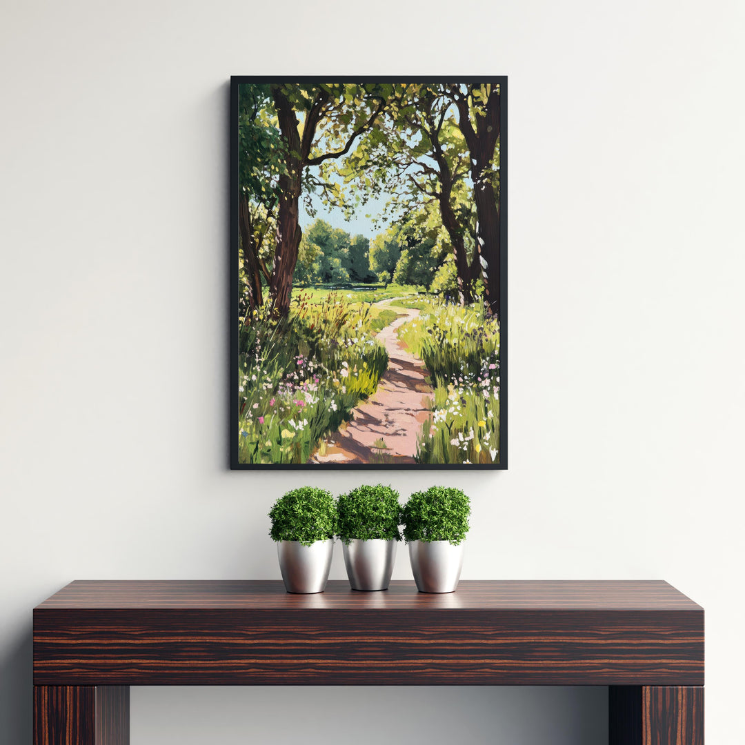 Hampstead Heath Watercolor Painting London Park Art Print Hampstead Heath Pond Scenic Wall Decor Gift for London Lovers