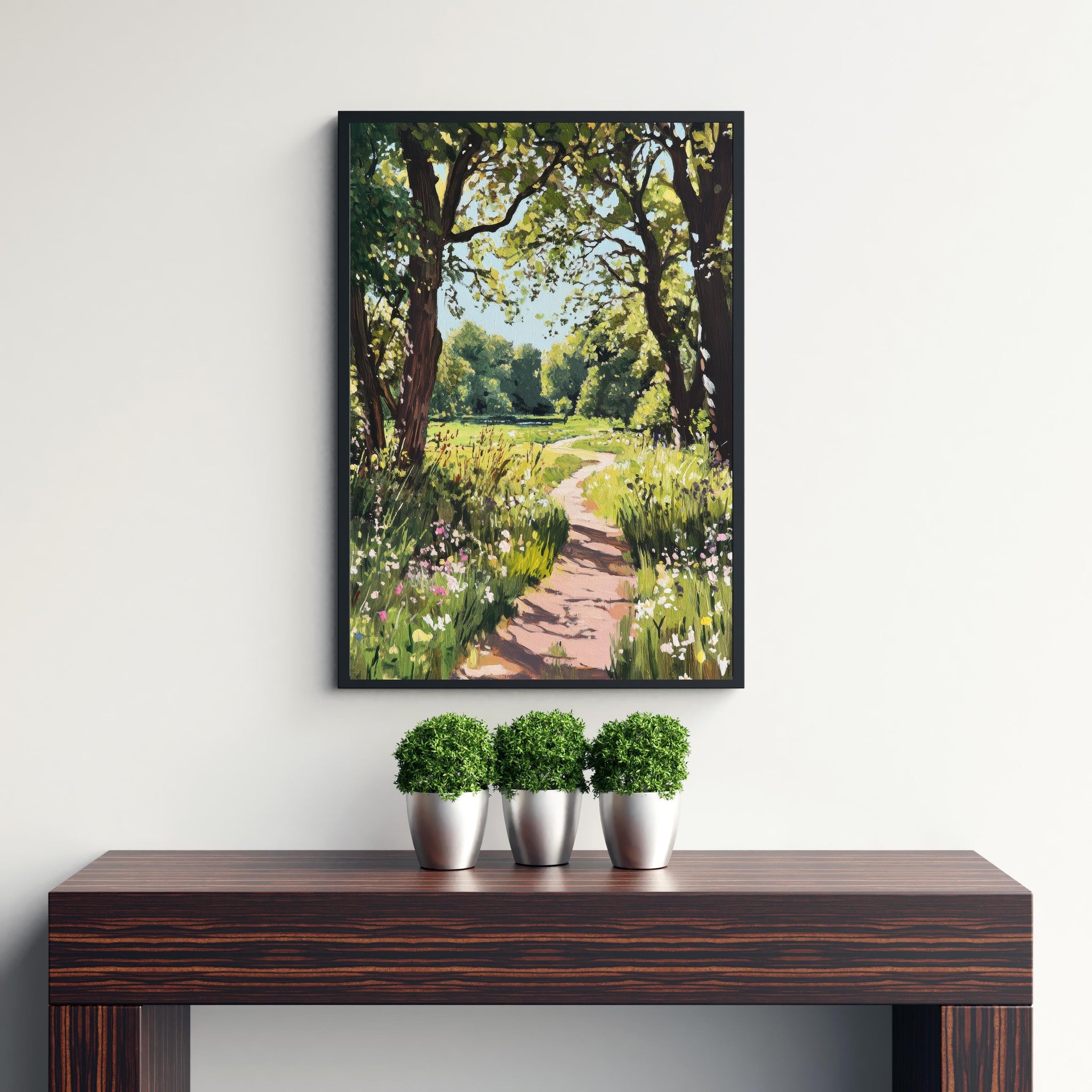 Hampstead Heath Watercolor Painting London Park Art Print Hampstead Heath Pond Scenic Wall Decor Gift for London Lovers