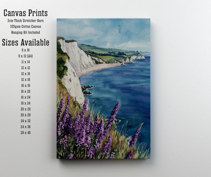 Isle of Wight Watercolor Painting The Needles Coastal Art Print UK Seaside Decor Gift for Island Lovers