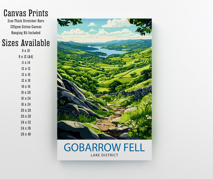 Gowbarrow Fell Lake District England Travel Poster Print Countryside Wall Art Scenic Landscape Decor Gift for UK Nature Lovers and Hiking
