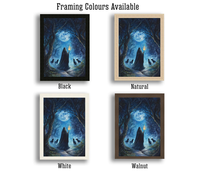 Hecate Celtic Goddess Poster Mythological Folk Art Mystic Wall Decor Enchanted Pagan Illustration