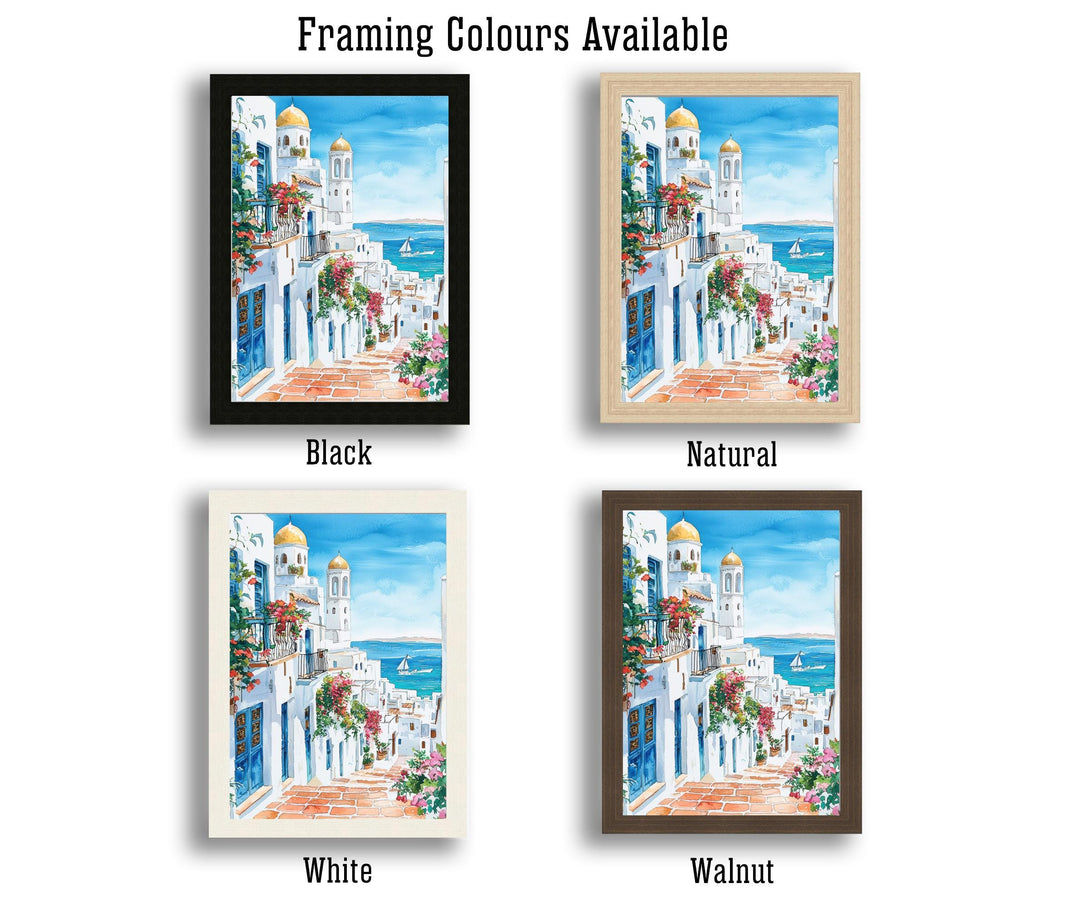 Tunisia Watercolor Painting Tunisia Village Art Print North Africa Decor Gift for Travel Lovers