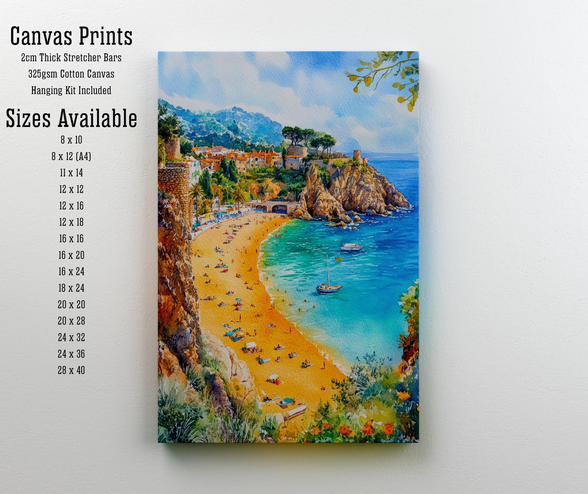 Corfu Greece Watercolor Painting Ionian Island Wall Art Mediterranean Coastal Print Scenic Landscape Decor Gift for Europe Lovers