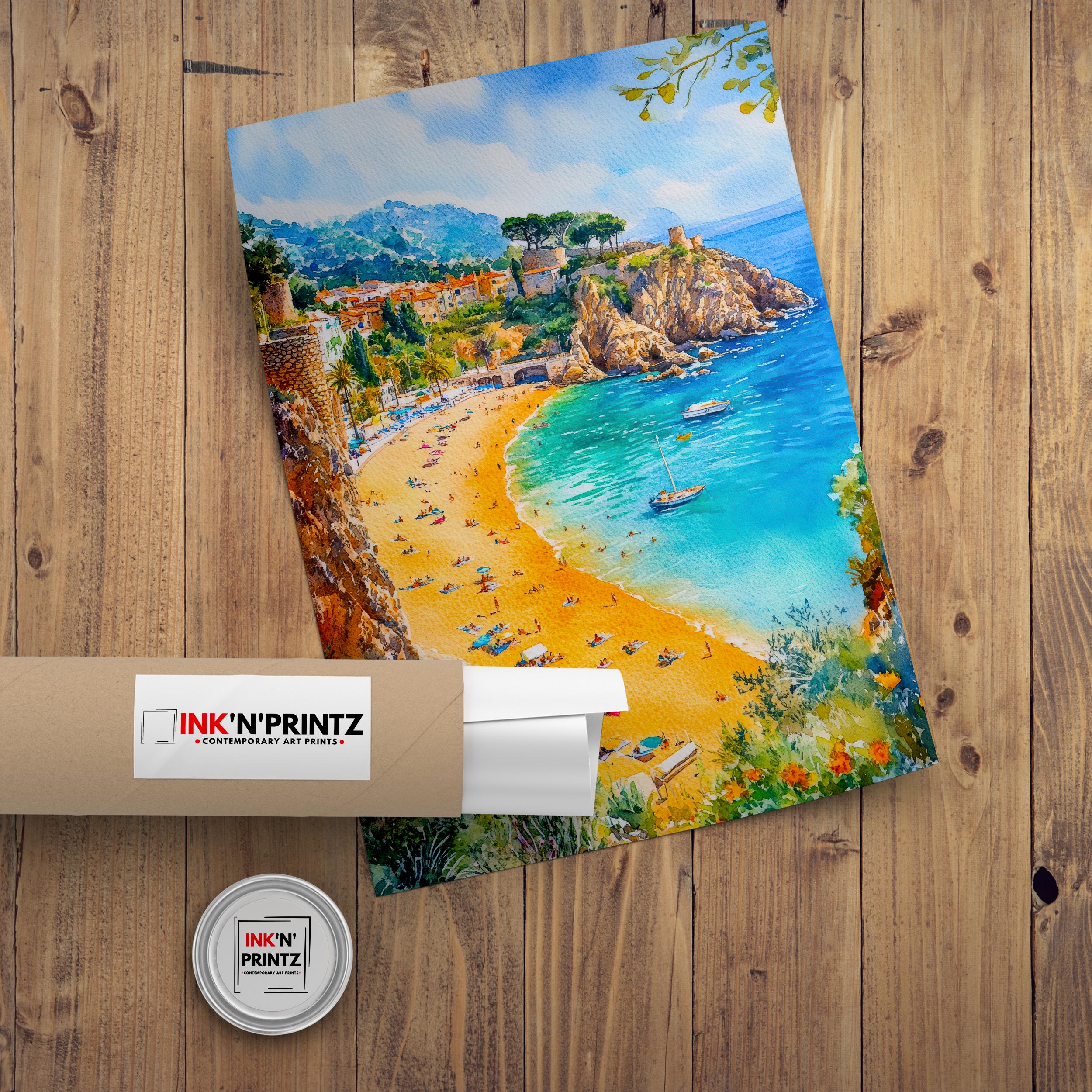 Corfu Greece Watercolor Painting Ionian Island Wall Art Mediterranean Coastal Print Scenic Landscape Decor Gift for Europe Lovers