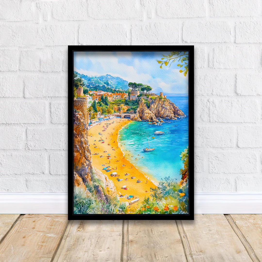 Corfu Greece Watercolor Painting Ionian Island Wall Art Mediterranean Coastal Print Scenic Landscape Decor Gift for Europe Lovers