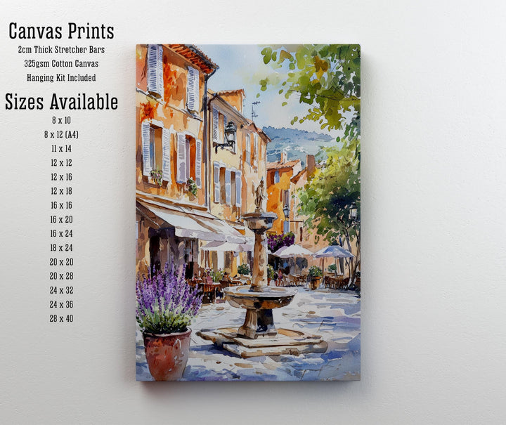 Aix-en-Provence Watercolor Art Print French Cityscape Painting Provence France Travel Decor Francophile Gift