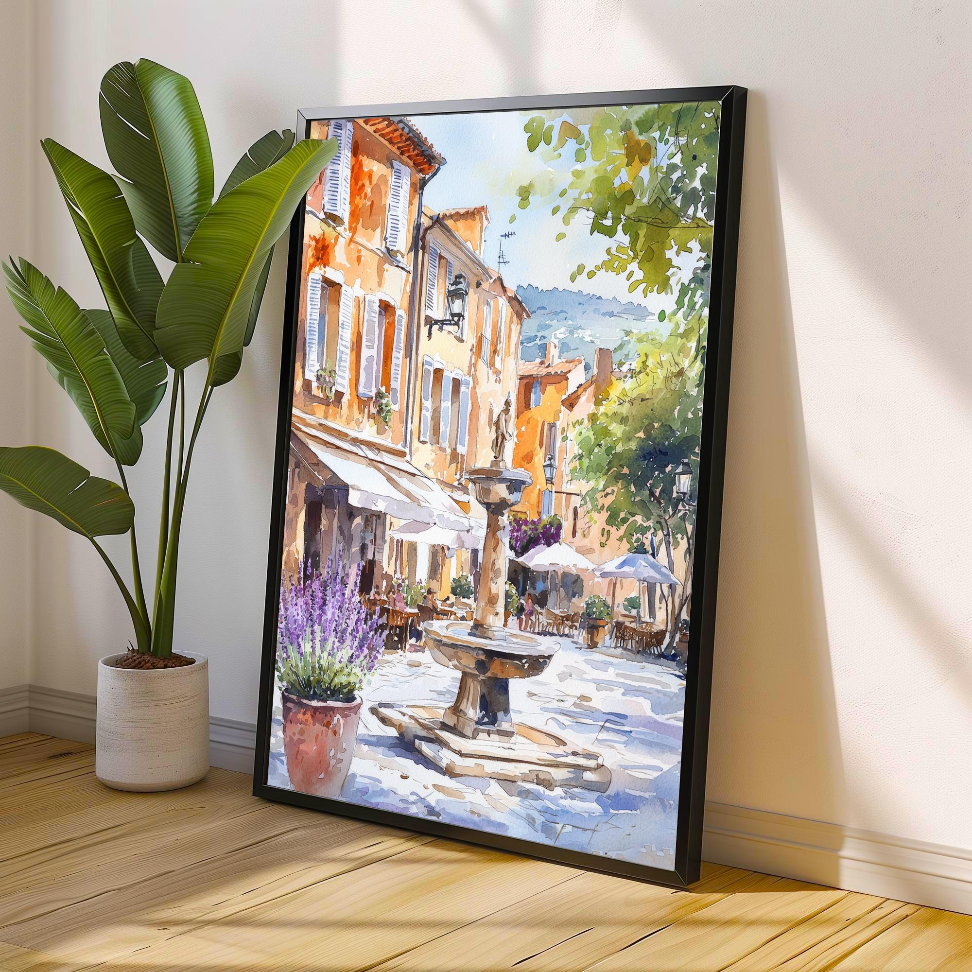 Aix-en-Provence Watercolor Art Print French Cityscape Painting Provence France Travel Decor Francophile Gift